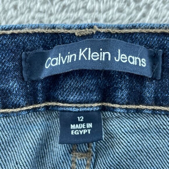 Calvin Klein Womens Dark Blue Straight Leg Jeans Size 12 NWT 4468 - Picture 3 of 11
